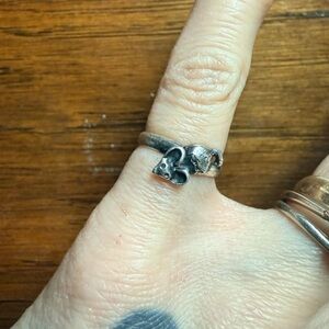 🐭 Tiny Sterling Mouse Ring